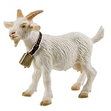 Bullyland 62318 - Spielfigur Ziege weiß, ca. 9 cm große Tierfigur, detailgetreu, PVC-frei, ideal als kleines Geschenk für Kinder ab 3 Jahren