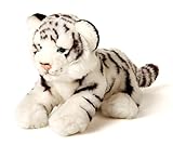 Uni-Toys - Weißer Tiger Baby, sitzend - 20 cm (Höhe) - Plüsch-Wildtier - Plüschtier, Kuscheltier