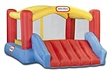 little tikes Tikes Jump 'n Slide Bouncer - Hüpfburg mit Sicherheitsnetz für den Außenbereich - Inklusive Tragetasche, Hochdruckgebläse und Flickmaterial - Für aktives Spielen - Für Kinder ab 3 Jahren