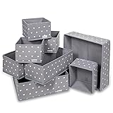 Housum Aufbewahrungsboxen, 3 Größen, 8 Stück, Schublade, Schrank, Regal, Schrank, Faltbarer Stoffkorb für Kleidung, Spielzeug, ideal für Wohnzimmer, Badezimmer, Erwachsene, Kinderzimmer, Büro