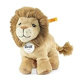 Steiff Kuscheltier Leo Löwe, Süßes Stofftier mit Kunststoffaugen, Kinder, Jungen & Mädchen, Plüschtier 16 cm, Beige, 066658