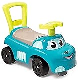 Smoby - Mein erstes Auto Rutscherfahrzeug - Kinderfahrzeug mit Staufach und Kippschutz, für drinnen und draußen, für Kinder ab 10 Monaten, blau
