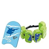 Beco Sealife Schwimmbrett mit Schwimmgürtel blau/grün Wassersport Kinder Aqua