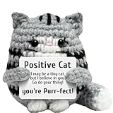 Emotional Support Kuscheltier, Positive Cat Graue Katze, Kuscheltier Für Emotionale Unterstützung, Begleiter Für Stressige Momente, Tragbare Druckdämpfungsgeräte, Geschenke Für Besondere Anlässe