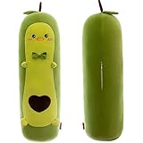SNOWOLF Avocado Kuscheltier Lange Kissen Große Squishy Plüsch Spielzeug Weiche Kawaii Stuff Kuscheltier Entzückende Umarmungskissen für Kinder (80cm, Grün)