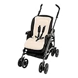 Altabebe (AL3010-01) Sitzauflage Buggy Einlage Kinderwagen Zubehör - Sitzunterlage - Memory Foam - Atmungsaktiv - Baby Sitzauflagen und Unterlage 75x35 cm - Farbe: beige