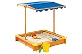 Playtive Junior Sandkasten mit Dach Sandkiste Buddelkiste