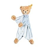 Steiff Kuscheltier Schlaf-gut-Bär Schmusetuch, Süßes Stofftier, Jungen, Mädchen & Babys ab 0 Monaten, Plüschtier 30 cm, Blau, 239588