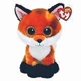 Ty Meadow Fox Beanie Boos 6' | Beanie Baby Soft Plush Toy | Collectible Cuddly Stuffed Teddy, STK