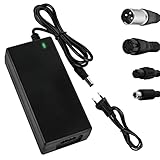 HIULLEN 42V 2A Ladegeräte für Scooter, Hoverboard Ladekabel, Akku Ladegerät für Elektro Scooter, Elektroroller Ladegerät mit 4 Anschlüssen, LED-Licht, für Elektroroller, Elektrofahrrad (EU)