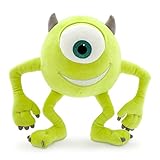 Disney Store Offiziell Kleines Kuscheltier Mike Glotzkowski aus Die Monster AG, 27 cm, grünes Kuscheltier mit großem aufgestickten Auge und weichen Hörnern, für alle Altersstufen geeignet