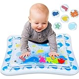 Airlab Wassermatte Baby, Baby Spielzeug 3 6 9 Monate, Wasserspielmatte BPA-frei für Kleinkinder, Weiß