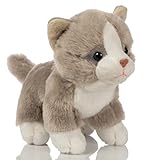 Uni-Toys - Katzen-Baby (grau), stehend - 13 cm (Höhe) - Plüsch-Kätzchen - Plüschtier, Kuscheltier, HT-30305