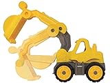 BIG - Power-Worker Mini Bagger - Baggerfahrzeug geeignet als Sandspielzeug und für das Kinderzimmer, Reifen aus Softmaterial, perfekt für unterwegs, für Kinder ab 2 Jahren