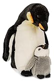 Uni-Toys - Kaiserpinguin mit Baby - 26 cm (Höhe) - Plüsch-Vogel, Pinguin - Plüschtier, Kuscheltier, V-00403