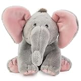 Schaffer 5192 Kuscheltier Elefant BabySugar rosé M, 19 cm, grau-rosa