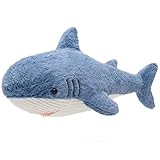 Firecos Wal Hai Plüschtier Riesen Kuscheltier Weicher Blauwal Umarmungskissen 60/90/120cm Großes Tier Kissen Dekokissen Geschenk für Halloween Weihnachten Geburtstag (Blauer Hai, 60cm)