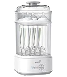 GROWNSY Sterilisator für Babyflaschen,6 in 1 Babyflaschen Sterilisator und Trockner, Vaporisator Baby, Flaschen und Zubehör,Flaschen Sterilisator Baby, BFA frei