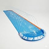 BANZAI Speed Blast Water Slide – XXL Wasserrutsche für Kinder (4,88 m) – Rutschbahn mit Wasserstrahlen & Splash-Pool – Das ultimative Sommer-Gartenspielzeug