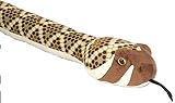 Lashuma Stofftier Texas - Klapperschlange 137 cm, Snakesss Kuscheltier Braune Plüsch Schlange, XXL Plüschtier Reptil