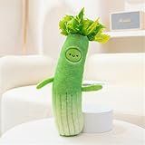 AQCQDQ Obst Gemüse Plüschtiere, Gemüse Plüschkissen Spielzeug, Plüschtier Stofftier Obst Kuscheltier, Geschenk für Kinder Mädchen Jungen (Sellerie)
