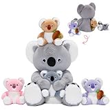 OUOZZZ 5 Stück Koala Kuscheltier Set, 30cm Weich Koala Plüschtier mit 4 Baby im Bauch - Baby Geburtstagsgeschenk für Mädchen Jungen Kinder