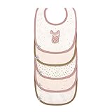 LÄSSIG Baby Kleinkind Lätzchen Set (5 Stk.) Klettverschluss Baumwolle wasserdicht/Value Pack Bib About Friends Chincilla