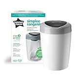 Tommee Tippee Simplee Windeleimer, mit 1 Nachfüllkassette, Schützt gegen Gerüche und Keime*, Zu 100% Recyceltes Gehäuse