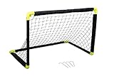 Dunlop Fußballtor - Klappbar Fußballtore für Kinder - Schnelle Montage - 90 x 59 x 61 cm - Schwarz/Gelb