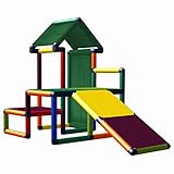 move and stic Nemo Mein erstes Spielhaus mit Kleinkindrutsche für Kinderzimmer oder Spielzimmer genauso geeignet wie im Garten Multicolor