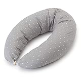 Lumaland Stillkissen XXL 190cm Länge, max. 37cm Durchmesser | Umweltfreundliches, atmungsaktives und Allergiker-freundliches Material | Seitenschläferkissen mit abnehmbaren Bezug 100% Baumwolle