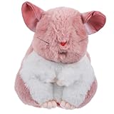 VICASKY Simuliertes Chinchilla Kuscheltier Hamster Plüschtier Weiches Kissen Rosa Kuscheltier Geschenk für Tierliebhaber Sofa Deko