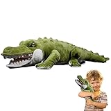 lilizzhoumax Krokodil Kuscheltier 48cm Kawaii Realistische Weiches Krokodil Plüschtier Plüsch Stofftier Spielzeug Kissen Dekoration Geburtstagsgeschenke für Kinder und Babys Mädchen Jungen