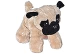 Wild Republic Hug'ems Plüschtier, Kuscheltier, Hund Mops 18cm