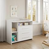 Vicco Wickelkommode Paula, Wickelaufsatz für die Kommode, Weiß, 110 x 93.5 cm mit Wickelaufsatz