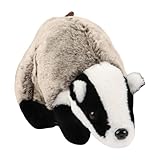 Plüschtier Für Dachs - Weiche Wildtiere, Graue Tierpuppe | Realistisches Kuscheltier Spielzeug, Niedliche Waldkreatur aus Plüsch für Sofa-Dekorationen, Display