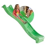 Spielturmking® Kinder Rutsche Outdoor Garten Spielgeräte, Stabile Wasserrutsche für Kinder, Alternative zu Indoor Spielgeräten, 2,30 Meter lang (Grün)