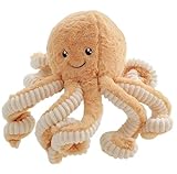 NatureMan 39,9 cm Plüschtier, niedliches Oktopus, weiches Spielzeug, gefülltes Meerestier, für Heimdekoration, Jungen, Mädchen, Geburtstag, Weihnachten, Geschenke (braun)