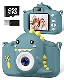 Kinderkamera, Gofunly Kinder Kamera 1080P 2,0-Zoll-Bildschirm Fotoapparat Kinder mit 32GB-Karte Selfie Digitalkamera Kinder Fotokamera Kinder für 3-12 Jahre Jungen und Mädchen Weihnachten Spielzeug