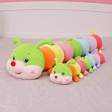 GRIER 70-110 cm Bunte Raupe Plüschtier Cartoon Tausendfüßler Puppe Mädchen Schlafen Bein Kissen Kind Geschenk 90 cm Raupe