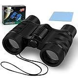 OSDUE Fernglas für Kinder, Spielzeug, Spielzeug, stoßfestes, für Jungen und Mädchen im Alter von 3–7Jahren, für Vogelbeobachtung, Jagen, Wandern, Geburtstagsgeschenke(Schwarz)