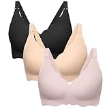 HBselect Schwangerschafts Still BH Nahtloser Still BH Still-Bustier Seidig Nursing Bra Stillen und Schlaf Ohne Bügel für Damen C L