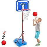 GILIKOKO Basketballkorb Outdoor Kinder Outdoor Spiele Mini Basketballkorb Indoor Kinder Verstellbarer Basketballkorb 110-190cm Geburtstag Weihnachten Kindertagsgeschenke für Kinder von 3-8 Jahren