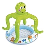 Siva Toys Baby-Pool mit lächelndem Oktopus als Schattenspender 1,02 x 1,04 m Mehrfarbig