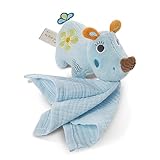 NICI Schmusetier 3D Nashorn Manuffi 13 cm mit Schmusetuch – Baby Kuscheltier mit Mulltuch ab 0+ Monaten – Weiches Plüschtier/Schmusetuch für Mädchen & Jungen, 48038