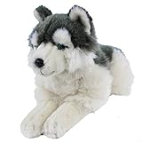 Uni-Toys Plüsch-Husky CE 30 cm liegender Husky grau/weiß 30 cm x 10 cm x 30 cm