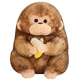 Kurzhaariges Plüschtier, großformatiges Design „Goldnasenaffe“. Realistisch gestaltet, bezaubernd süß und charmant, für Jungen und Mädchen gleichermaßen geeignet. (23 cm,Braun)