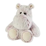 Warmies Marshmallow-Flusspferd-Plüschtier, vollständig erwärmbarer, gewichteter Teddy mit französischem Lavendelduft mikrowellengeeignetes Kuscheltier, Juniorgröße