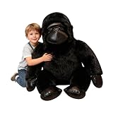 Xiyocadt Gorilla Kuscheltier XXL – Weiches Plüschtier AFFE in 35/50/65/100 cm, Großer Gorilla Stofftier, Kuscheltier für Kinder, Geschenkidee, Hochwertiges Plüschspielzeug (35CM,Schwarz)