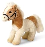 Uni-Toys - Pferd, stehend, beige-weiß (ohne Sattel) - 23 cm (Länge) - Plüschtier, Kuscheltier